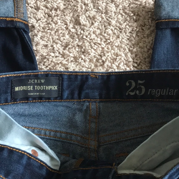 J. Crew midrise Toothpick skinny jeans jeggings 25 - Picture 2 of 5